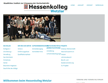 Tablet Screenshot of hessenkolleg-wetzlar.de